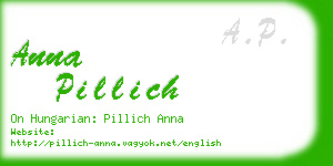anna pillich business card